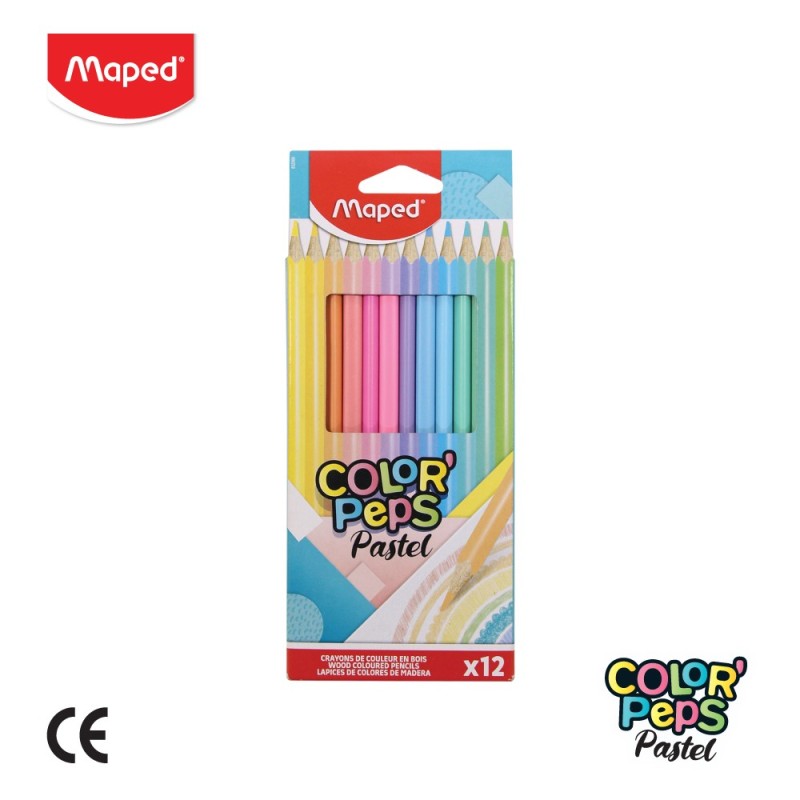 Crayons pastel COLOR'PEPS x12 Maped