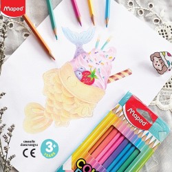 Crayons pastel COLOR'PEPS x12 Maped