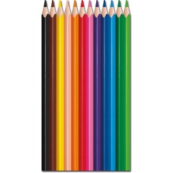 Crayons de Couleur STAR Color'Peps - 12 Crayons de Coloriage Ultra-résistants et Ergonomique  Maped