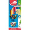 Crayons de Couleur STAR Color'Peps - 12 Crayons de Coloriage Ultra-résistants et Ergonomique  Maped