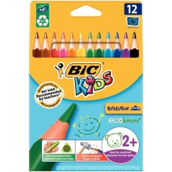 Etui de 12 crayons de couleurs évolution triangulaire pointe moyenne