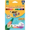 Etui de 12 crayons de couleurs évolution triangulaire pointe moyenne