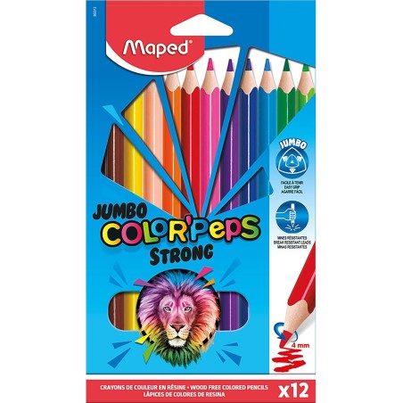 copy of Paquet de 12 crayon  couleur SCHOOL PEPS MAPED
