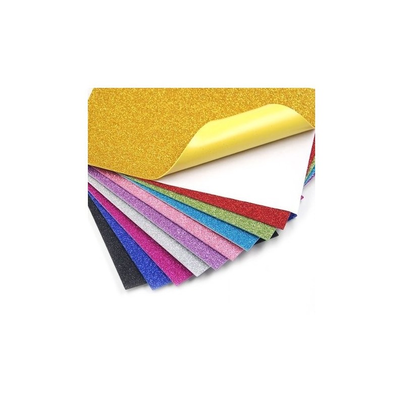 Papier Glitter Mousse A4 Adhésive