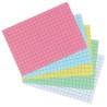 Fiches bristol - A4 - Petits carreaux - Assortiment de couleurs