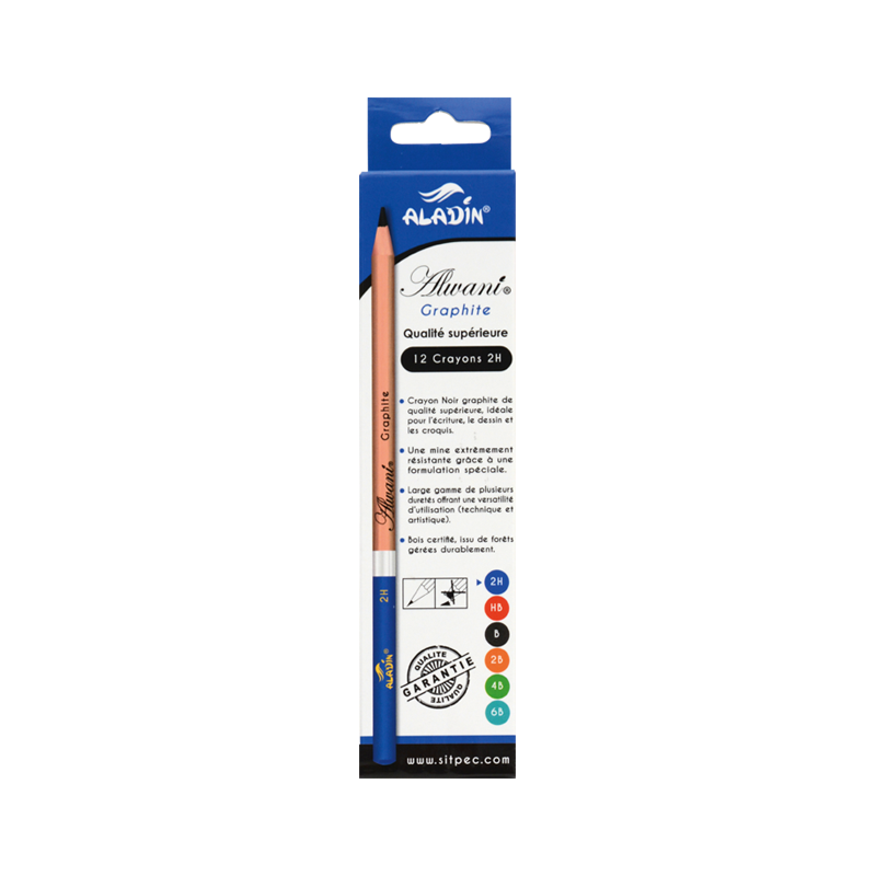 Boite de 12 crayons noirs 2H
