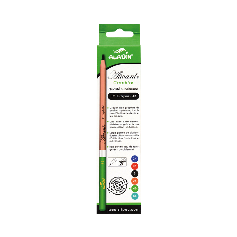 Boite de 12 crayons noirs 4B
