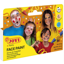Crayons de couleur pour le visage boite de 10
