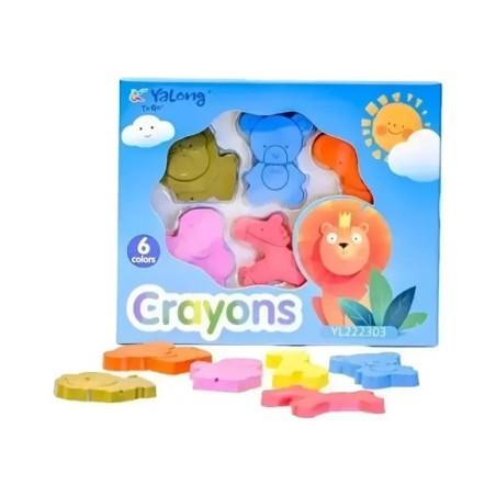 Yalong Wax Crayons, 6 colors