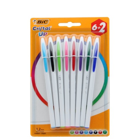 Pochette 8 Stylos A Bille Bic Cristal Up