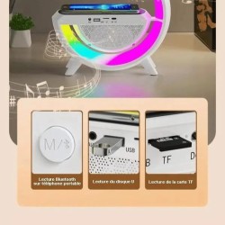 Enceinte Bluetooth RGB Audio et chargeur sans fil