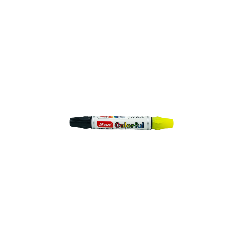 Feutre COLORFUL XSG whiteboard marker dual tip Jaune/Noir