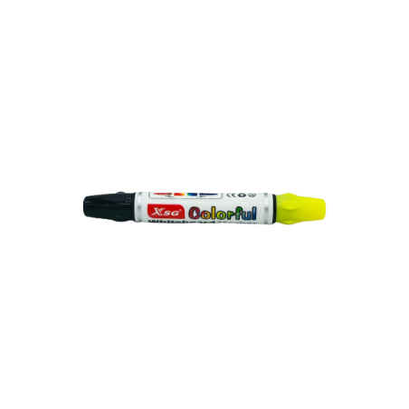Feutre COLORFUL XSG whiteboard marker dual tip Jaune/Noir