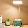 Lampe de bureau LED pour la protection des yeux, avec support pour téléphone et porte stylo.