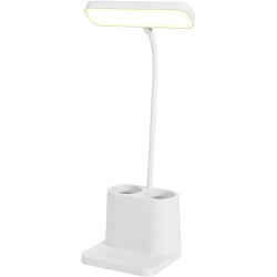 Lampe de bureau LED pour la protection des yeux, avec support pour téléphone et porte stylo.