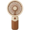 Mini-ventilateur portable, rechargeable par USB, 3 vitesses, support de bureau, 15 cm, marron