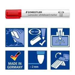Marqueur pour Tableau Lumocolor WhiteBoard Marker 351 Rouge