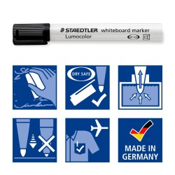 Marqueur pour Tableau Lumocolor WhiteBoard Marker 351 Noir