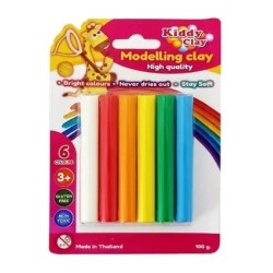 Pâte à modeler de 6 couleurs Kiddy Clay