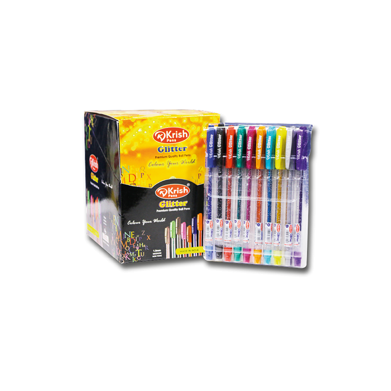 POCHETTE 10 STYLO GLITTER 1.0 mm KRISH