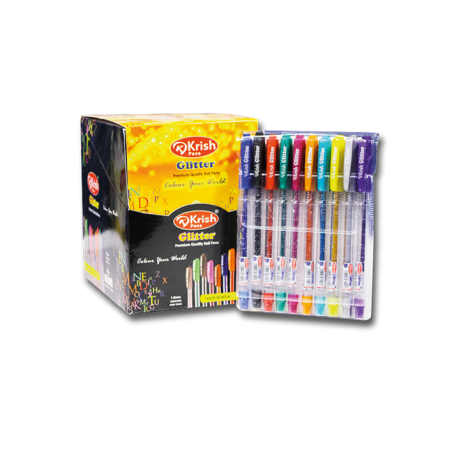 POCHETTE 10 STYLO GLITTER 1.0 mm KRISH