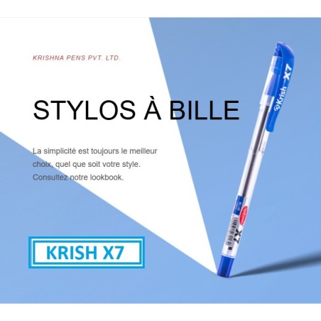Stylos Krish X7 Bleu 1.0 mm