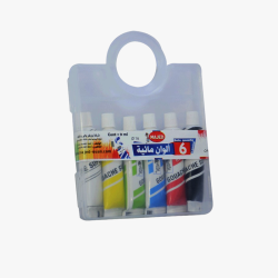 Boîte plastique de 6 tubes gouache laminée 9 ml