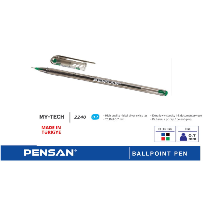 Stylo a bille PENSAN MY TECH 0.7 mm