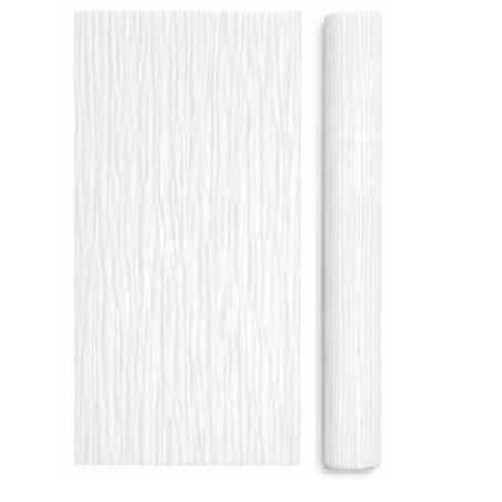 Papier crépon   50X200cm Blanc