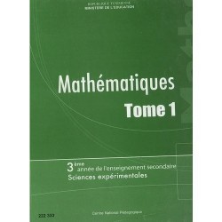 MATHÉMATIQUES 3ème Sciences Exp Tome1