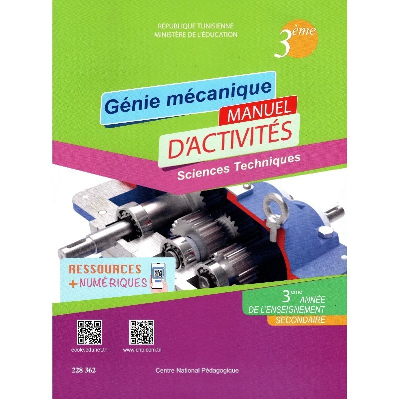 GENIE MÉCANIQUE MANUEL D ACTIVITÉS 3ème Technique