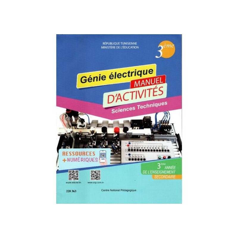 GENIE ÉLECTRIQUE MANUEL D ACTIVITÉS 3ème Technique